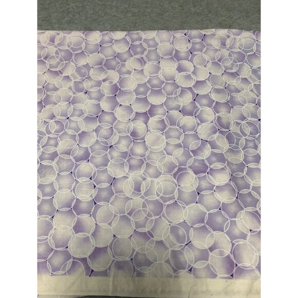 Regal By Spiegel Cotton Fabric 1/2 yard x 42" Purple White Circle Pattern Quilti - Picture 2 of 5